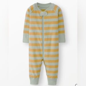 Hanna Andersson Green and Yellow Striped Kids One Piece
